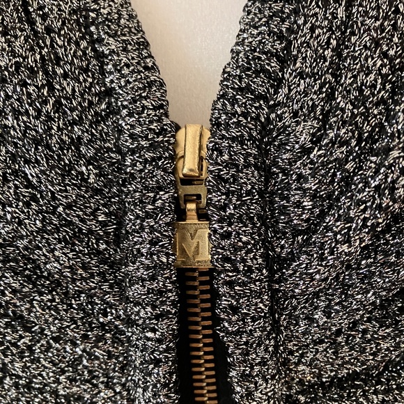 MISSONI SILVER & BLACK KNIT SWEATER - Picture 5 of 13